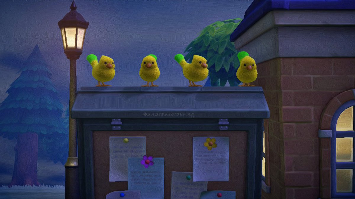 AndreasCrossin9's tweet photo. Bulletin board birds!
Did you know that if you don't check your board you can get up to 4 of them? 🐥💛

#animalcrossing #ACNH #animalcrossingnewhorizons #newhorizons #acnhcommunity #animalcrossingcommunity #animalcrossingaddict #acnhaddict
#acnhtwt https://t.co/WcCSCsxYBd