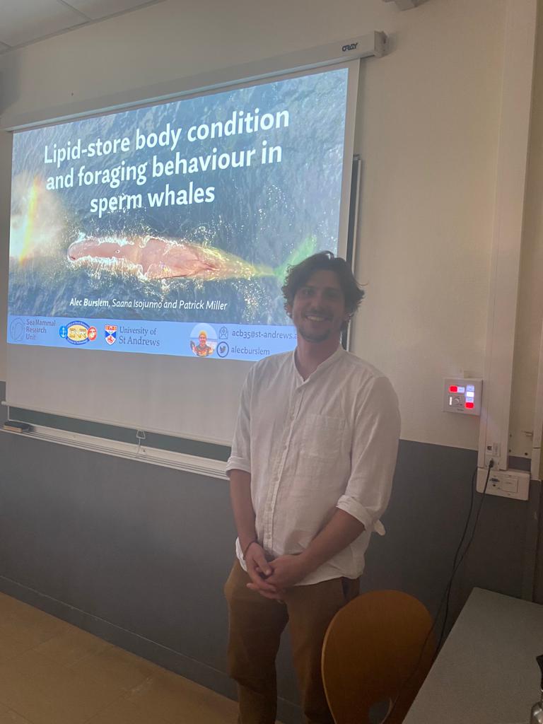 Had a great time helping to deliver the marine mammals week at the @MoBi_M2Master of bioacoustics this week. Thanks so much to Dr Charlotte Cure, @Univ_St_Etienne, and the student for having me!