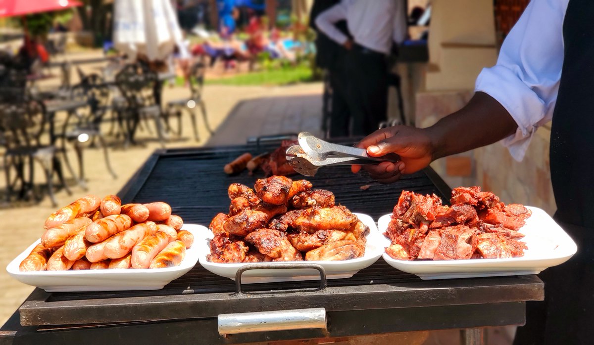 ProteaEntebbe's tweet photo. Dive into a weekend of flavors!
Join us this Saturday & Sunday for our sizzling BBQ Buffet by the Pool from 1pm to 5pm.
Indulge in a feast for the senses at just UGX 55,000 per person. See you by the poolside!
#ProteaEntebbe #PoolsideBBQ https://t.co/ekW7Kxh50u