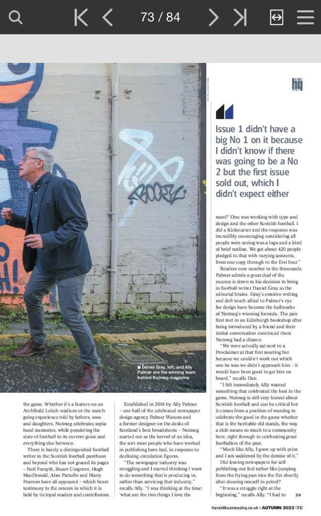 My interview in @BusinessHQmag with @HonestManAlly and @d_gray_writer on how @NutmegMagazine continues to thrive amid the rumours of print’s demise. Seven years on from Issue 1, the team’s sights are firmly fixed on some special plans for Issue 30 in December.