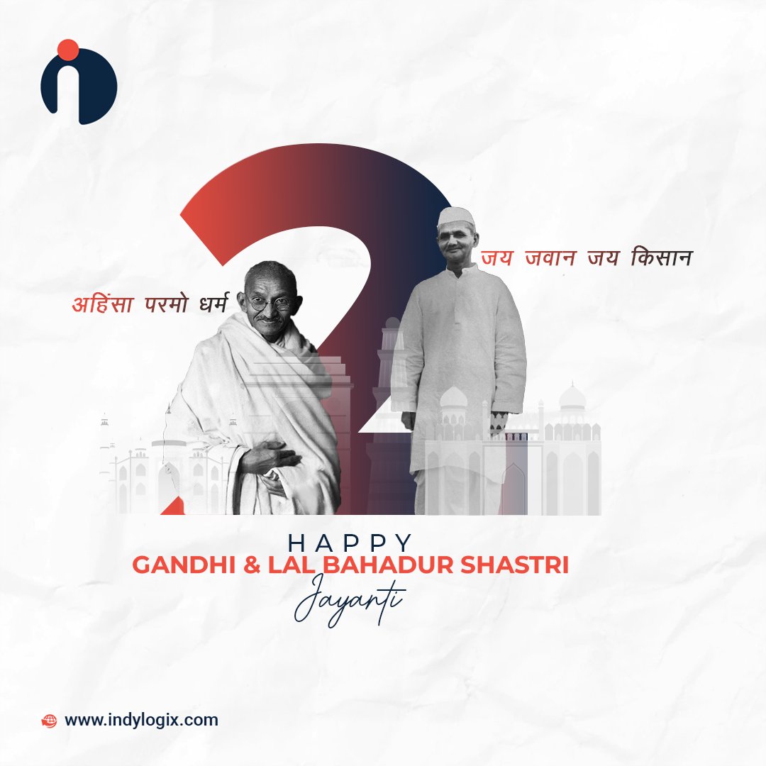 IndyLogix's tweet photo. 🕊️ Honoring the visionaries of India on October 2nd - Gandhi Jayanti and Lal Bahadur Shastri Jayanti. Join the tribute! 🙏

#GandhiJayanti #LalBahadurShastri #LegacyOfLeadership
#MahatmaGandhi #ShastriJayanti #PeaceAndProgress #Inspiration #RememberingLegends https://t.co/sE9xrw8tqK