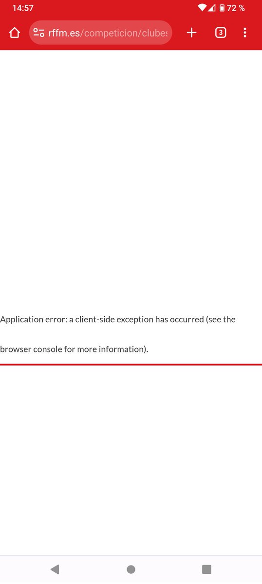 <a href="/RFFM_oficial/">RFFM</a> no se quién os ha diseñado y os lleva el mantenimiento de la web, pero no he visto una web peor. Siempre reporta algún tipo de error. O 502 Bad Gateway u otro.