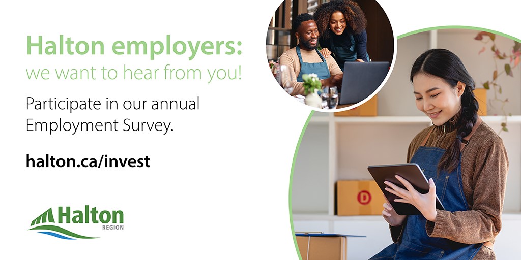 📢⏳ Last day to take part in our annual Employment Survey! Your input will help us understand current business and employment activities in #HaltonON: ow.ly/T9Lt50PPgHq