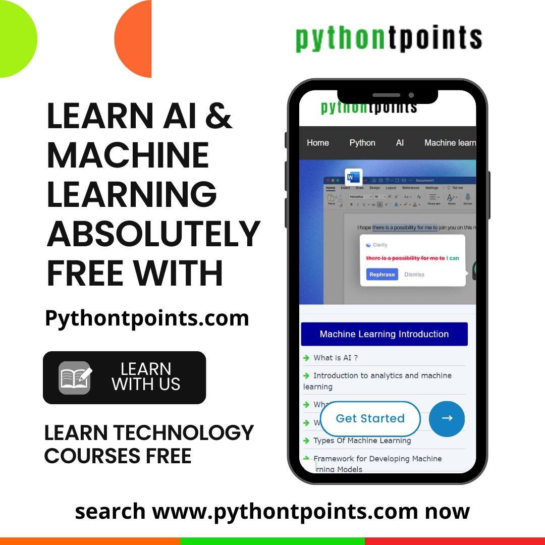 pythontpoint's tweet photo. Learn AI &amp; Machine Learning with https://t.co/XOEKuX8Xha absolutely FREE...
#learn #learning #learndaa #freetutorial #freejava #freetutorialflorpython #pythonfree #daanotes #daatutorial #learnc #tutorial #tutorialpoint #AI #MLusingc #machinelearning #aiandml https://t.co/rWzhTQW1iN