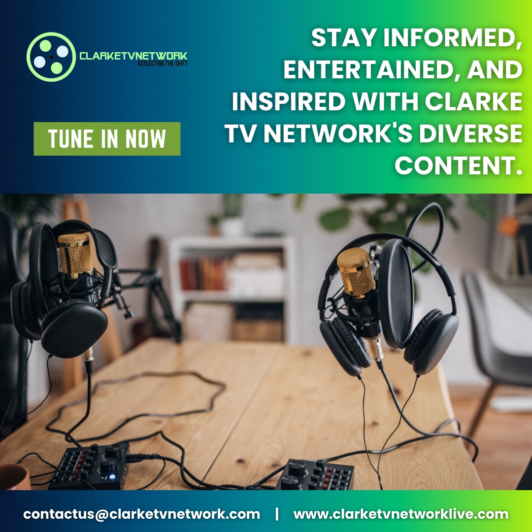 ClarkeTVNetwork's tweet photo. Clarketvnetwork: Where you stay informed, entertained, and inspired through diverse content. 

Tune in now and elevate your viewing experience! 

🔗 https://t.co/oVoRl6TA7g
💌 contactus@clarketvnetwork.com 

#clarkenetwork #streamingservices #video #audio #programming #mediaco... https://t.co/aUYLHT7fJE