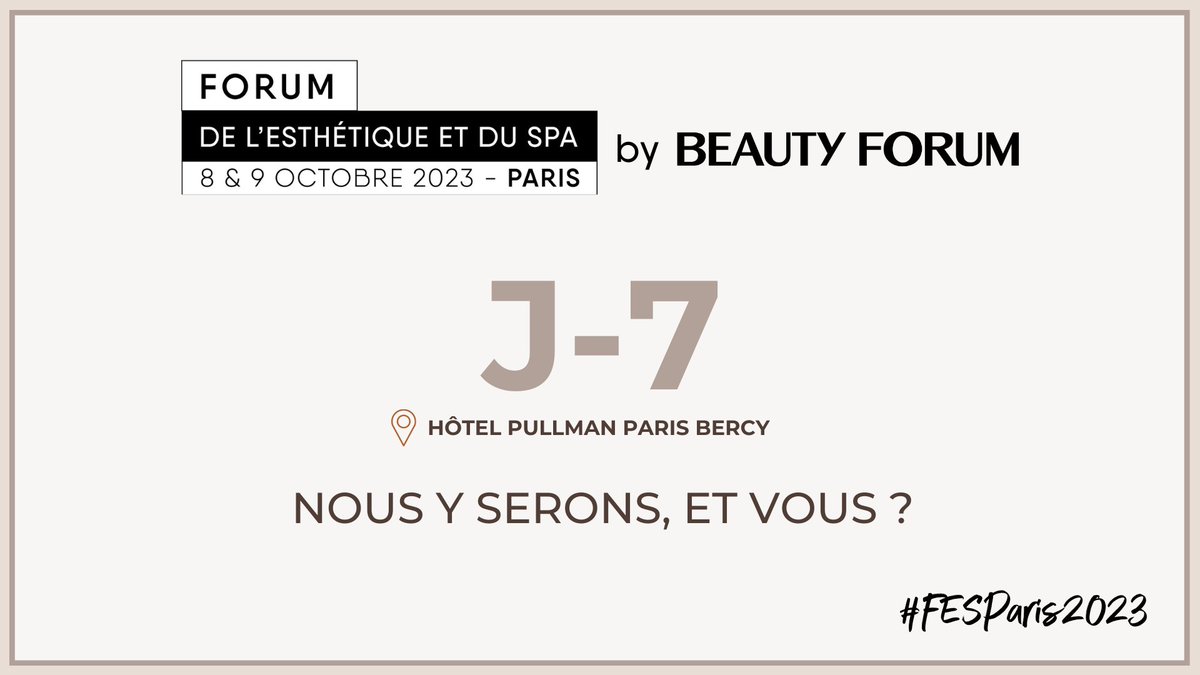 Luxomed's tweet photo. ⏳ Retrouvez-nous au FORUM DE L’ESTHÉTIQUE ET DU SPA 08 et 09 OCTOBRE 2023 - Hôtel Pullman Paris Bercy ➡️Avec le code FESPLUXO23 vous bénéficiez d'une entrée à prix réduit https://t.co/ZhGbjfhMzD
 #esthetique #bienetre #luxo #cryo #cryoesthetique #pressotherapie #remodelage https://t.co/r5BsYHBUkc