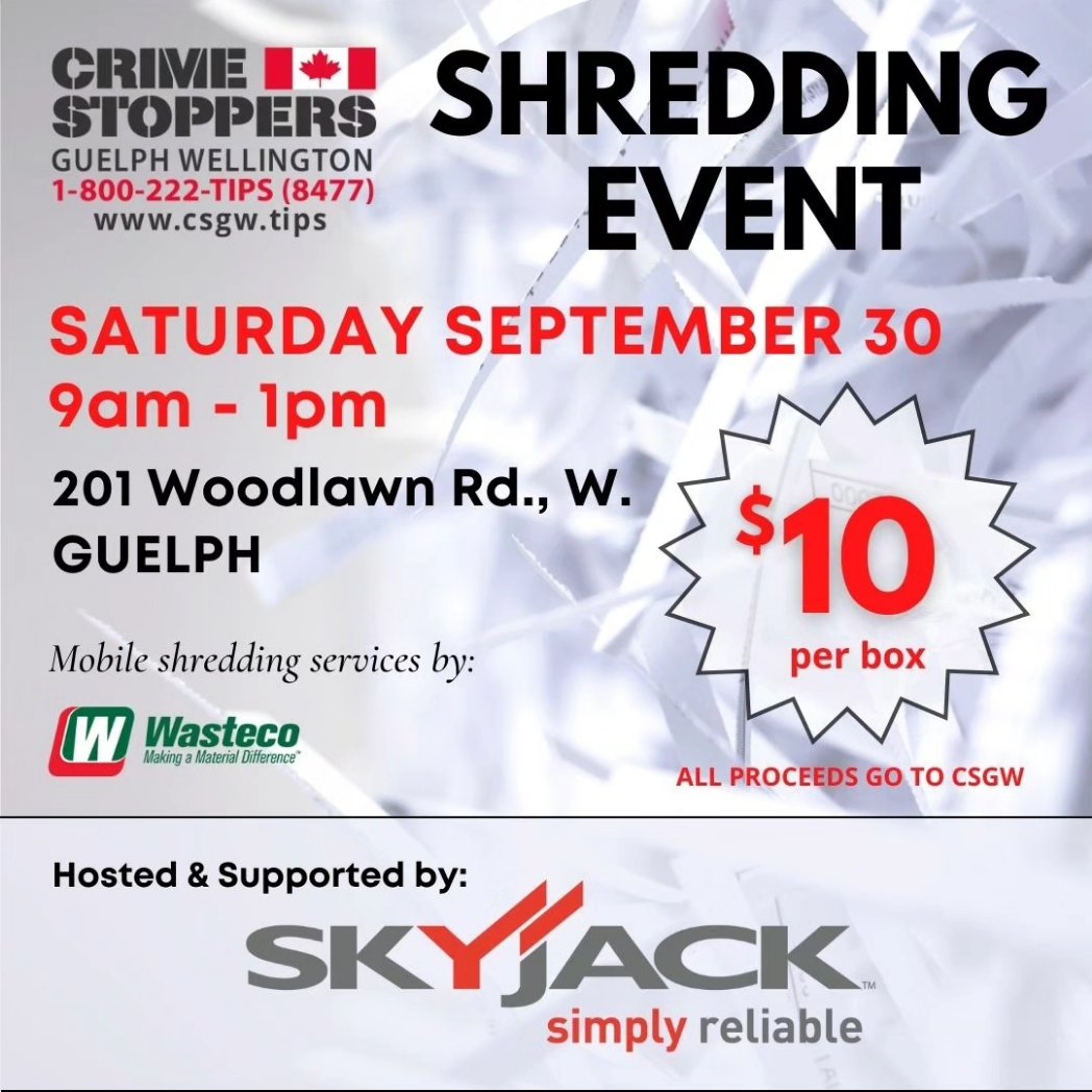 CSGWtips's tweet photo. This is what your documents see at a #ShreddingEvent ! Completely destroyed and your identity is protected!

Thank you @SkyjackInc
for hosting and sponsoring us!
See you tomorrow in #Guelph! https://t.co/sFCThw05kL