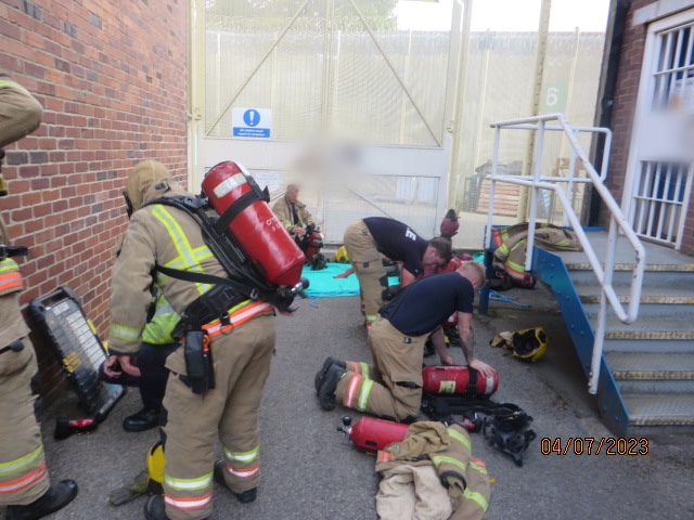 The safety of our staff & prisoners' is paramount, which is why we review our contingency plans regularly. Our Health, Safety & Fire team recently undertook a tactical exercise with @CDDFRS to learn new ways of ensuring both prisoners’ and staff safety when dealing with a fire.