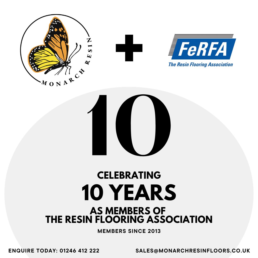It has been ten years since we first joined The Resin Flooring Association (FeRFA) back in 2013. 

#resin #resinflooring #resinfloor #epoxyresin #epoxyflooring #epoxy #Polyurethane #polyurethaneflooring #polyurethanecoating #resinscreed #screeding #FeRFA