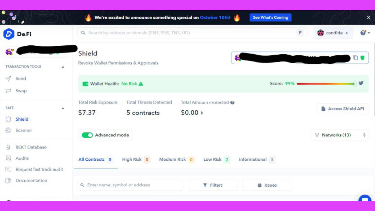 nouboudox's tweet photo. Crypto Space is full of scams, but with many top-notch projects like RWA, DeFi Tokens, Infrastructure Tokens, Protocol Tokens, and Mining Coins. — Here's how you can secure yourself against scams while maximizing your earnings!

[TL;DR]

𝗔 𝗣𝗿𝗲𝗮𝗺𝗯𝗹𝗲.

If you're a dedicated DeFi investor, an Onchain researcher, or a beta platform tester, you should consider this approach because I've been hacked more than 4 times. Thankfully, I've never lost a life-changing amount of money, so my experience can be valuable to you.

1𝘀𝘁 𝗦𝗰𝗮𝗺?

I often send a lot of DMs to project managers or CMOs using my business account on Telegram, and I also receive DM requests from unknown users. In the hood, a disguised automated market maker system manager contacted me for a deal, and I had to download a spreadsheet file to fully understand the market strategy. 

A few days later, my TG account was accessed through my computer, which meant that the entire system was compromised. Coins were being transferred from my wallet, including any GPU/CPU mining servers. It appeared that the hacker had programmed everything through the spreadsheet, likely using a Macros command. I had to wipe the WIN system and install a new one.

2𝗻𝗱 𝗦𝗰𝗮𝗺?

I was searching for gEM tokens when I came across a fake launchpool on a rigged domain that appeared to be BSCpad. Initially, I was manually searching for their Telegram group but soon realized it was a highly forked community of BSCpad.

Even the launchpool progress appeared to be faked. This unfortunate incident resulted in me losing a significant amount of money, including a month's salary for my team. It was a painful experience.

3𝗿𝗱 𝗦𝗰𝗮𝗺?

I enjoy taking on challenges, but when it comes to identifying bugs or processing errors in a game, things took an unexpected turn. In a project where I served as  growth manager. 

The CMO at TG, experienced a security breach and got hacked. The hacker in the CMO posture,  approached the board with an offer to test a web3 game and provide a bug report in exchange for a $2,000 reward and more. It seemed like a great deal from my boss. To make a long story short, the game installation process required disabling Bitdefender and other security software. 

Unfortunately, it turned out that the game was actually malware linked to a malicious GitHub program designed to siphon off all forms of cryptocurrency with high liquidity, including NFTs. I had to restore the PC.

𝗧𝗵𝗲 𝗽𝗼𝘁𝗲𝗻𝘁𝗶𝗮𝗹 𝘃𝘂𝗹𝗻𝗲𝗿𝗮𝗯𝗶𝗹𝗶𝘁𝗶𝗲𝘀?

—Telegram : Turn off auto download files.
—Launchpads: verify the domain.
—Bounty program: Look for first community of testers.
— Don't interact with weird tokens contract.

𝗦𝗲𝗰𝘂𝗿𝗲 𝘆𝗼𝘂𝗿 𝘄𝗮𝗹𝗹𝗲𝘁?

You can now verify the status of your wallet by using @DeDotFi. Use my invite link to access the platform and claim your early supporter badge — https://t.co/W7I0lLZRI8