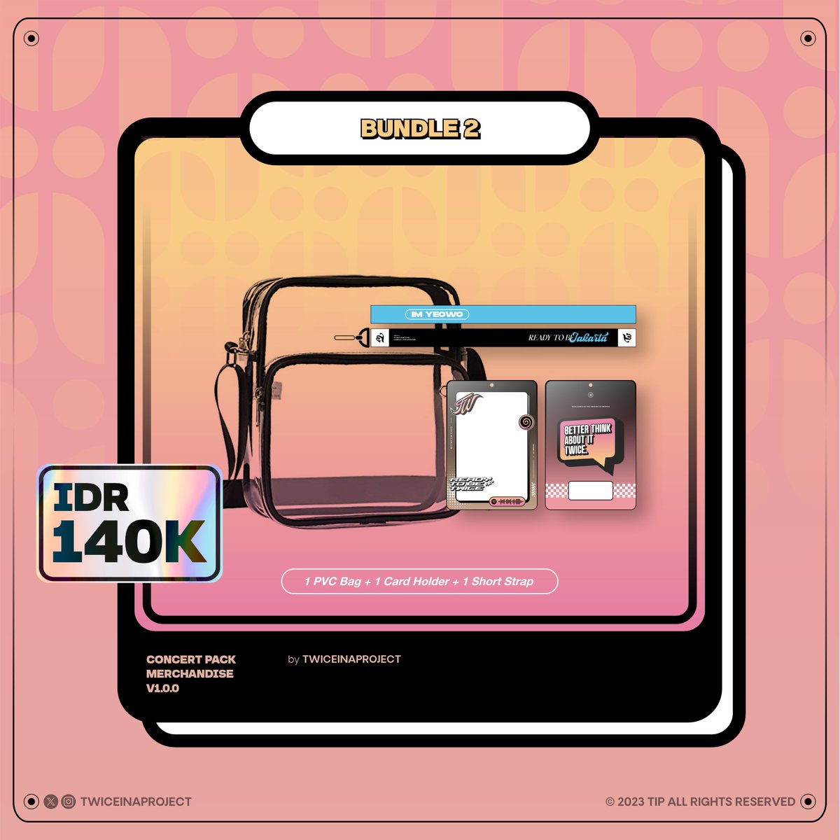 TWICEINAPROJECT's tweet photo. BUNDLE

Masa sih mau beli satu doang! Nih Minject siapin bundle buat kalian biar ga repot-repot lagi buat memilih.

Tanpa pikir panjang, SIKAT!!!🤙🔥 https://t.co/WPQPf59PqD