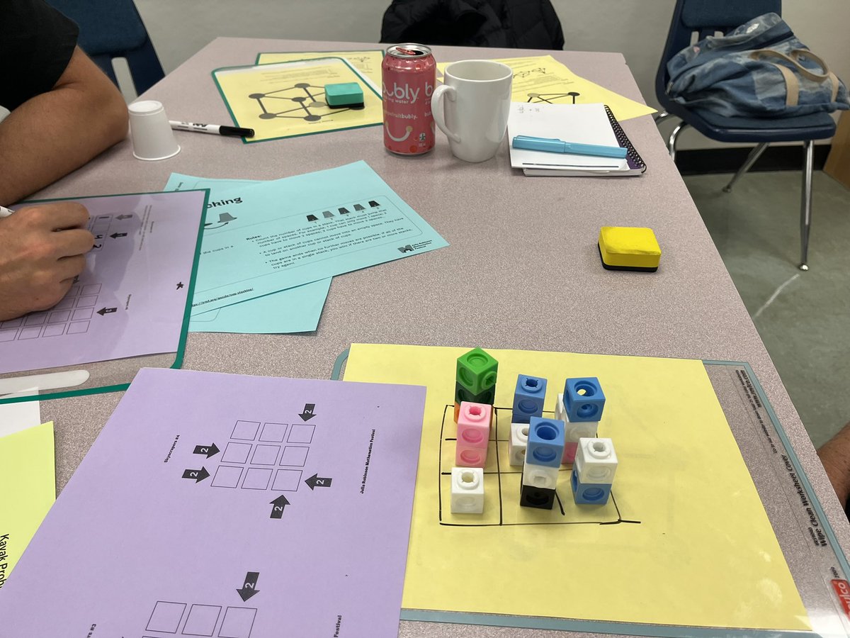 rvdemerchant's tweet image. Had a great time at the @BCAMT #mathcircle last night in @SD69Qualicum   Some teachers hard at work building skyscrapers and problem solving.