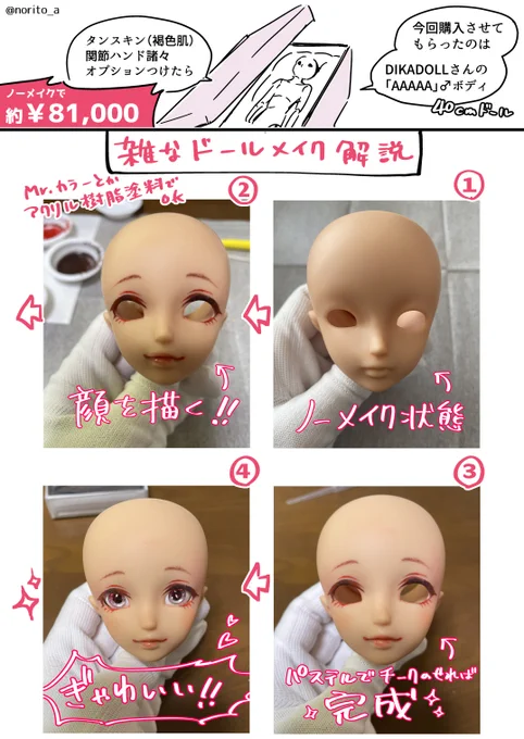 褐色オトコノコ伶夢くん♂のドール作っちゃった話(2/2) 