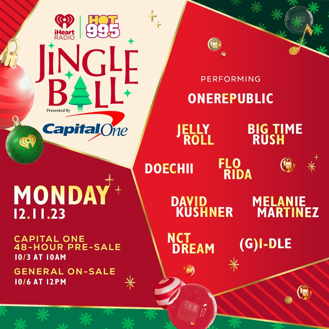 NCTDREAMCENTER's tweet photo. NCT DREAM will ALSO be performing at iHeart Radio Hot 99.5 Jingle Ball

📍 Capital One Arena, Washington DC, US
🗓️ 231211 (December 11)
🎫 https://t.co/8OhNwOJTUS

They're set to perform at 3 different iHeart Radio Jingle Ball events

#HOT995JingleBall #NCTDREAM https://t.co/zza4EwVwfI