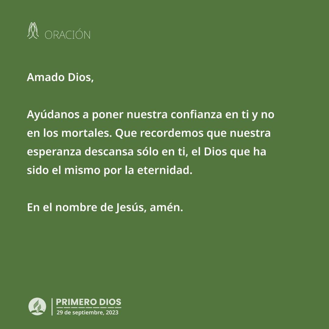 En tiempos de incertidumbre, ¿dónde depositas tu confianza? 👉 El Salmo 146 nos invita a considerar la naturaleza temporal de la confianza mundana y la confianza eterna que podemos tener en Dios. 

#PrimeroDios #ReavivamientoYReforma  #DevocionalDiarioCG #RPSP