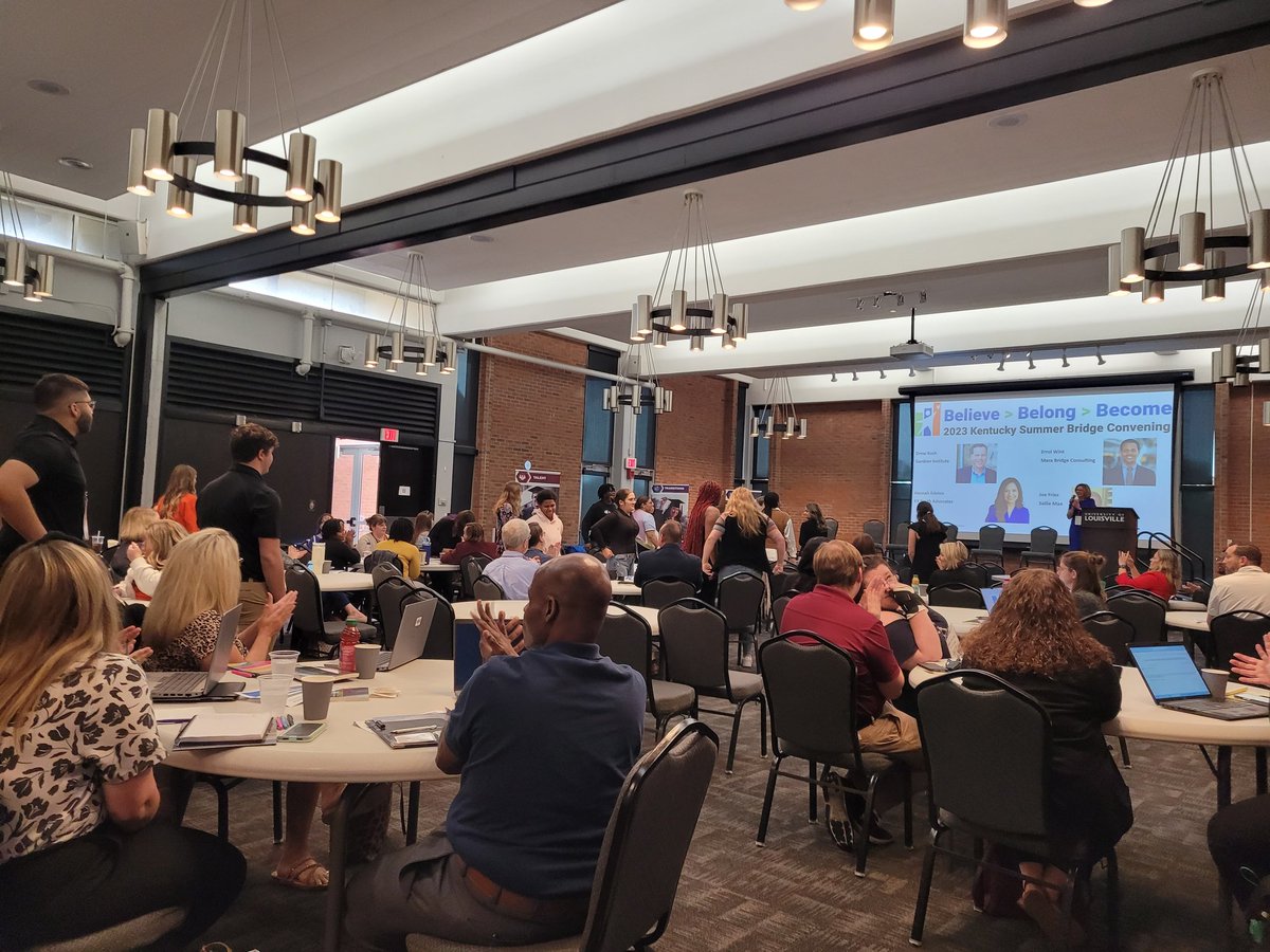 RobinHebert3's tweet photo. @apelli2 kicks off the #KYSummerBridge conference with an awesome thought... "Summer Bridge has put KY on the map!" So happy to recognize ALL the SB students in the room. @CPENews @CEC_KY @cpepres https://t.co/3fixMshnTO