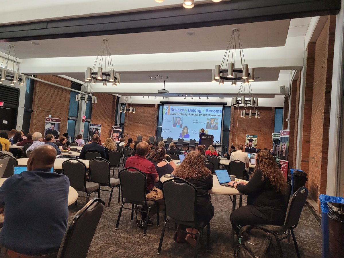 RobinHebert3's tweet photo. @apelli2 kicks off the #KYSummerBridge conference with an awesome thought... "Summer Bridge has put KY on the map!" So happy to recognize ALL the SB students in the room. @CPENews @CEC_KY @cpepres https://t.co/3fixMshnTO