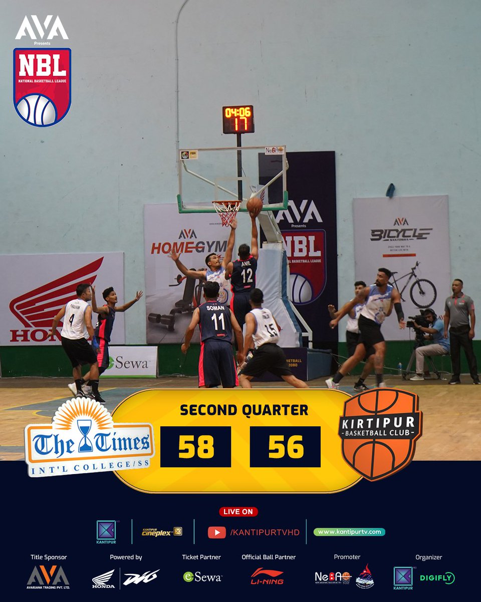 KantipurTVHD's tweet photo. Score Update for Second Quarter of Times Int'l College vs Kirtipur Basketball Club 🤙

Click the link below to watch live 👇
https://t.co/UACmkJ0DaB

#NBL #NBLNepal #KantipurTVHD #Basketball #NepaliBasketball #TimesInternationalCollege #TimesClub #KTVforSports #KTVforBasketball https://t.co/UXunFxSMst