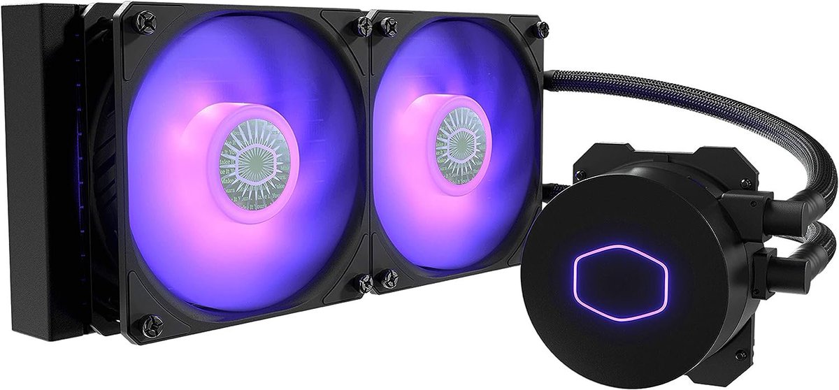 PromoLinkBR's tweet photo. Liquid Cooler Para Processador Cooler Master MasterLiquid ML240L V2 RGB, 240mm
R$ 459,90
Em até 9x R$ 51,10 sem juros
https://t.co/kIqzv16Ook
#CoolerMaster #MasterLiquid #ML240L #Amazon https://t.co/hwdjqQwaIu