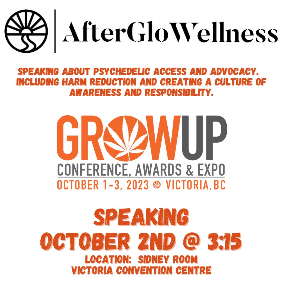 Come see Paul speak on Oct 2nd at 3:15! #growup #afterglowellness #nonprofit #psychedelics #mentalhealth