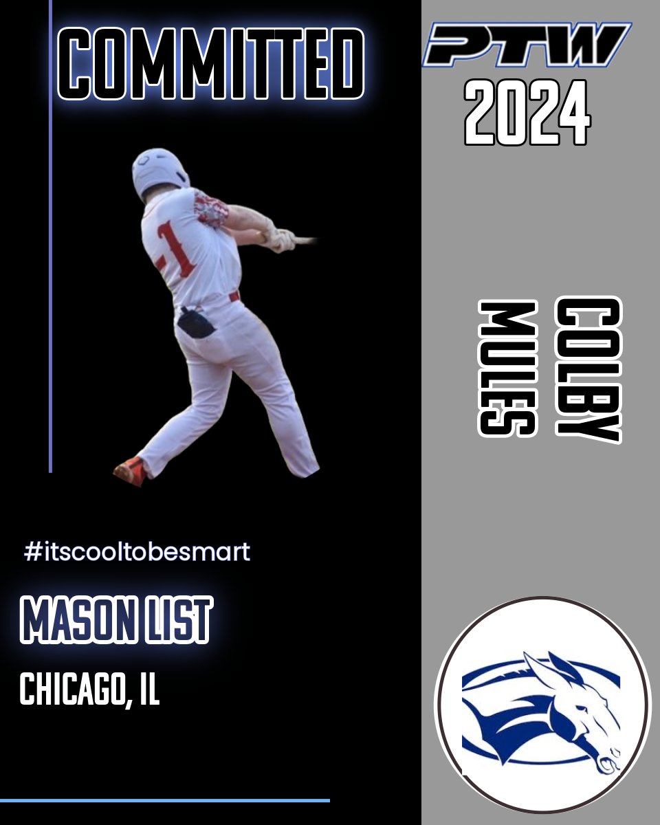 ptwsports's tweet photo. Mason List (2024 - IL) is excited to commit to the admissions process at Colby.
@MasonList3 
@colbybsb 
#itscooltobesmart https://t.co/uqncWJzm91