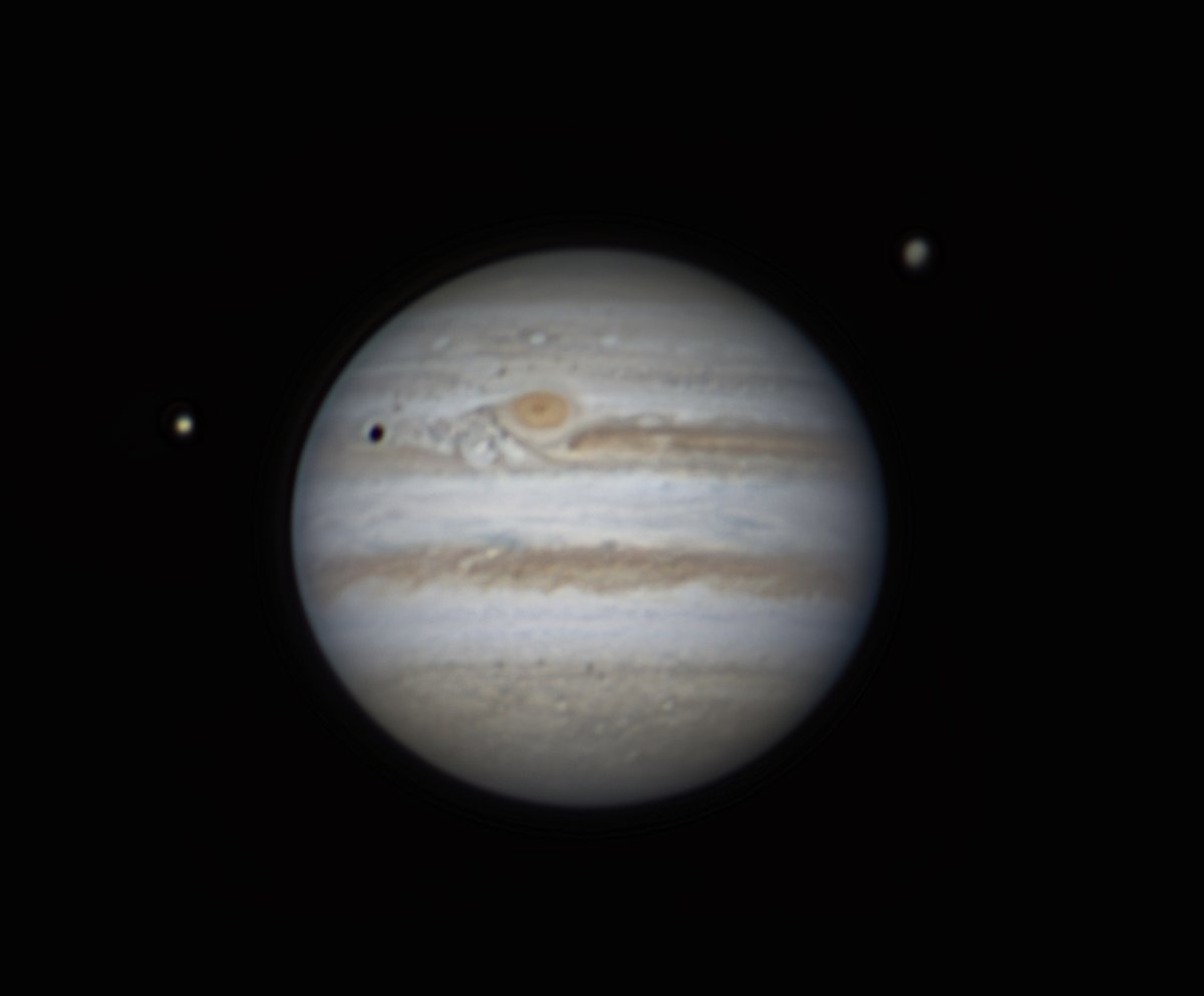 I finnaly did it! Good shot of Io transit (and an eclipse of it) Seeing was 3/5 but with collimation spot on i can still see a lot of detail! enjoy :D