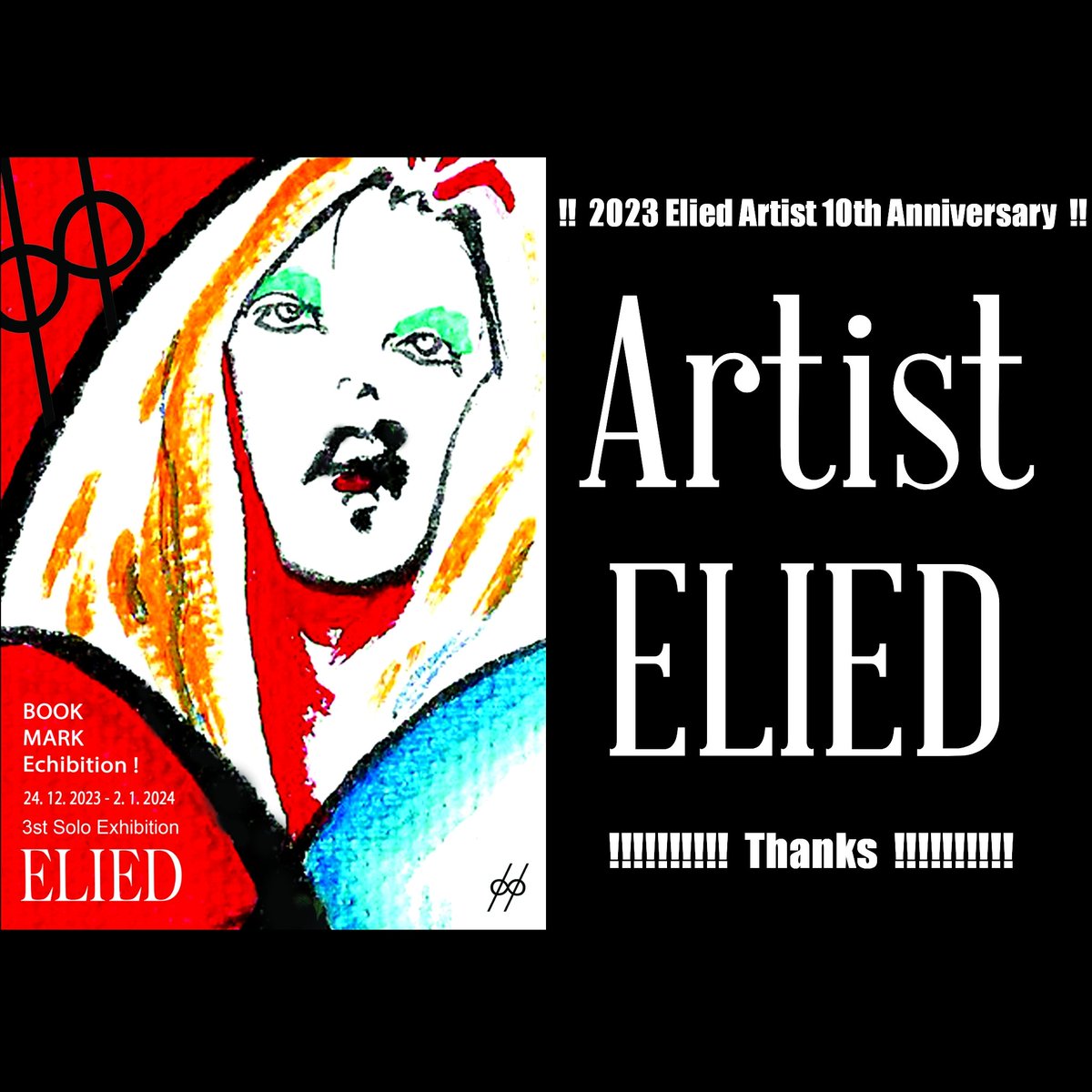 E_LIE_D's tweet photo. Hi.
I'm ELIED.
ELIED ARTIST 3st Solo Exhibition
Poster open !! π π
THX.
Send for Adam Lambert
From ELIED.
#elied #adamlambert #Artist #singer #single #song #music #Rockstar #3st #art #love #thanks #rocknroll #exhibition #album #beauty #bookmark #painting #USA #balloon https://t.co/bZLuZ3o6r2