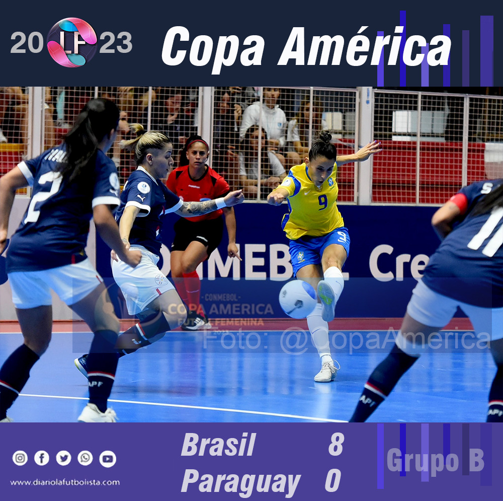 DiarioLaFutbol's tweet photo. Copa América Futsal Femenina: Fase perfecta
Argentina goleó a Colombia, 4-1 y finalizó la zona A como líder con puntaje ideal. Goles: Mailén Romero, Sofía Florentín, Agostina Chiesa y Ana Ontiveros. En semifinales se medirá ante Venezuela. 
https://t.co/SszoMT3QZn @_Jorhead https://t.co/yOcffAhoDG