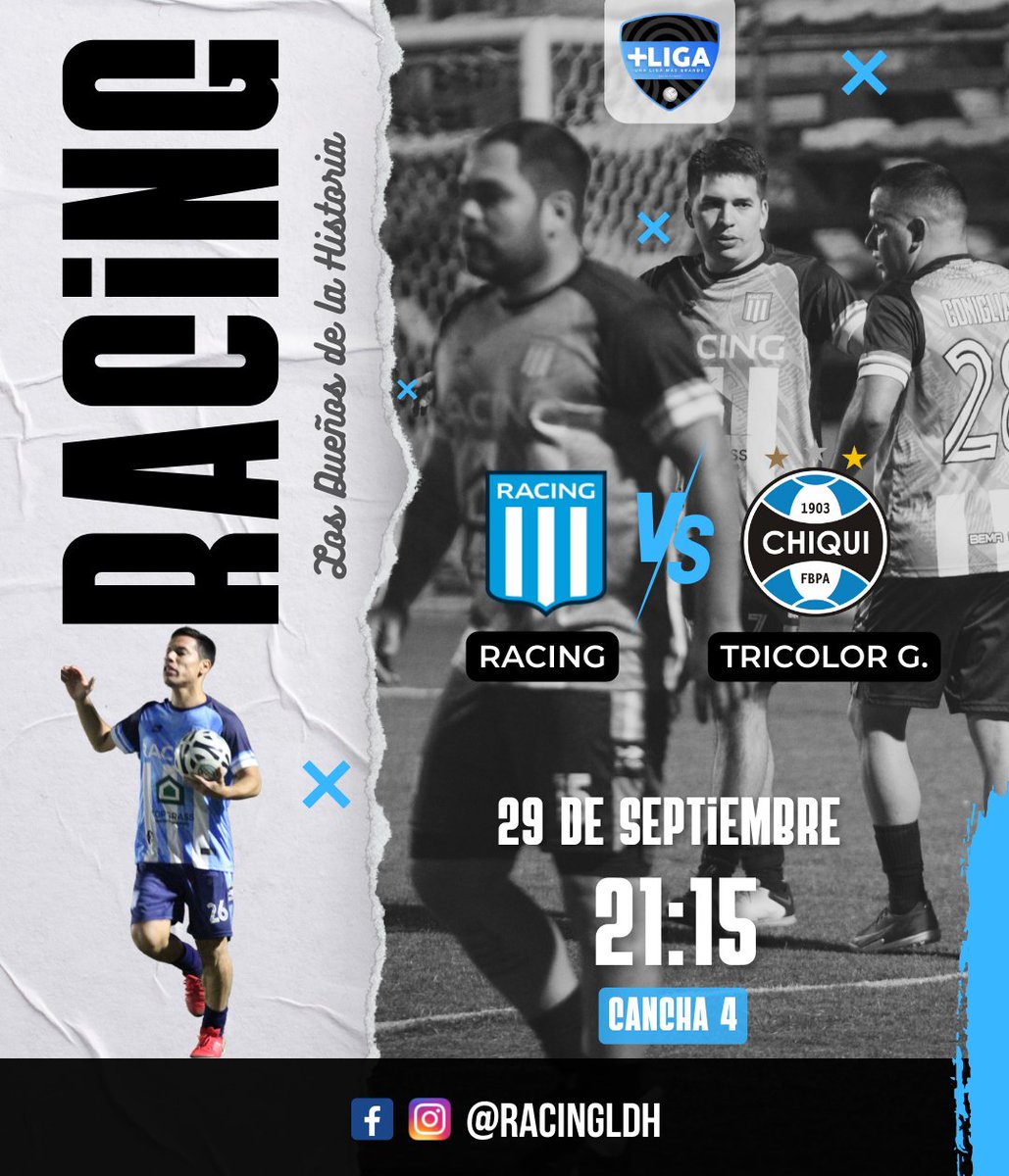 ¡𝐇𝐨𝐲 𝐉𝐮𝐞𝐠𝐚 𝐥𝐚 𝐀𝐂𝐀𝐃𝐄́!

🏆 <a href="/ligadetuiteros/">+Liga Slots del Sol</a>.
🆚 Tricolor Gaucho.
🏟 Recoleta.
⌚️ 21:15 h. 

¡𝐕𝐚𝐦𝐨𝐬 𝐑𝐀𝐂𝐈𝐍𝐆 ! 💪

#LaAcadeTuitera 🎓
#LosDueñosdelaHistoria💙🤍