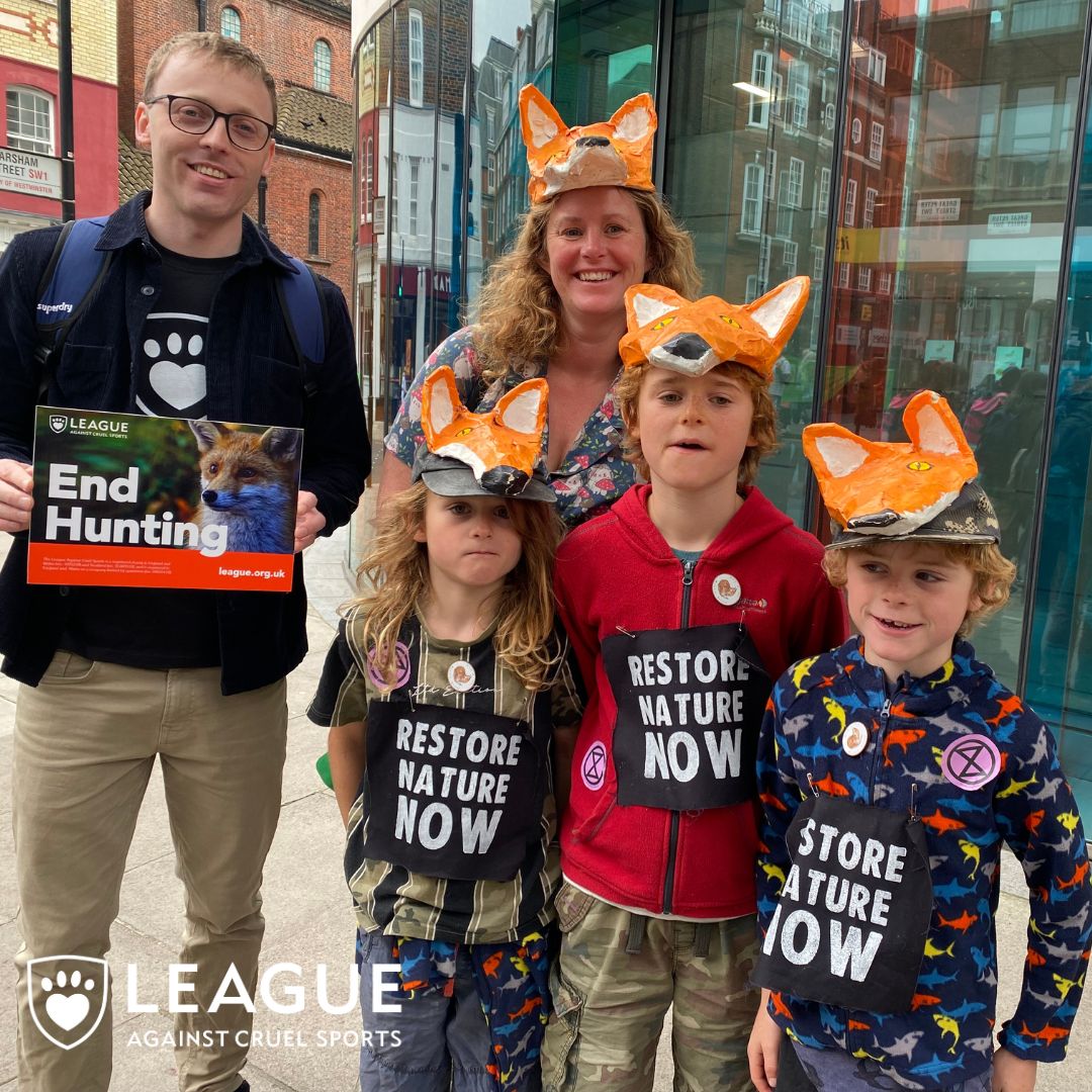 We bumped into some very cool foxes at yesterday’s #RestoreNatureNow march.

Meet Amy fox, Joey fox, Danny fox and Jake fox.

Read the #StateOfNature report: State of Nature 2023 - report on the UK’s current biodiversity

#TimeForChnage