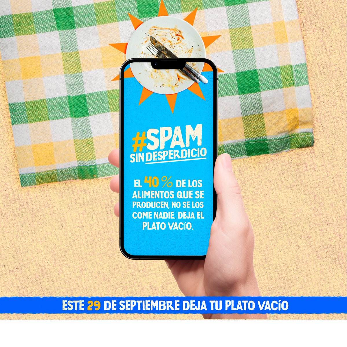 FenaviColombia's tweet photo. Hoy es el Día internacional contra el desperdicio de alimentos, y desde Fenavi nos unimos a esta iniciativa, para hacer un llamado contra el desperdicio de comida en Colombia.  
¡Dejar el plato vacío sí hace la diferencia! 
#SpamSinDesperdicio https://t.co/4uagl8jOy2
