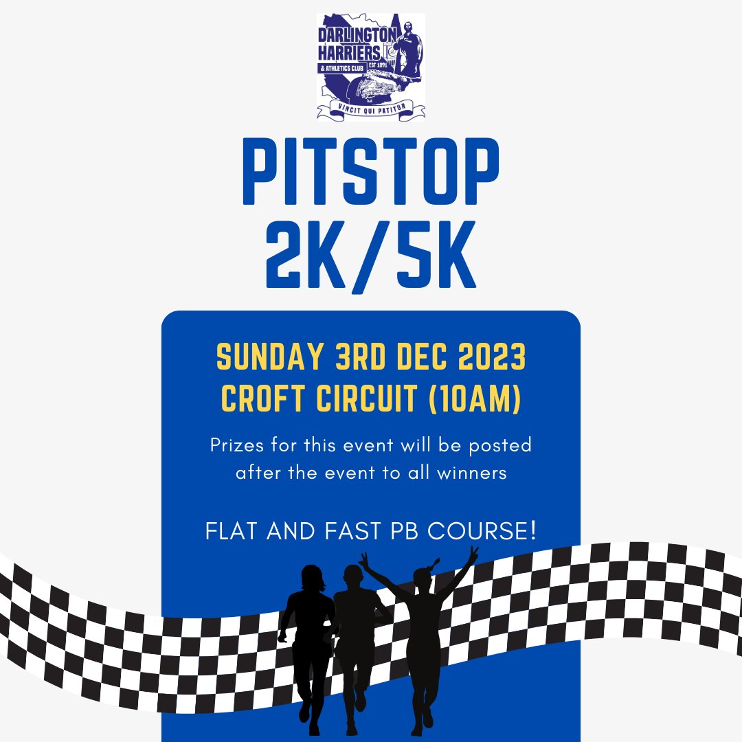 Fast and Flat course, ideal for running a 5K PB in December!

evententry.co.uk/croft-2-5km

<a href="/AycliffeRunning/">Aycliffe Running Club</a> <a href="/SunderlandHAC/">Sunderland Harriers & AC</a> <a href="/MorpethHarrier/">Morpeth Harriers</a> <a href="/GatesheadHAC/">Gateshead Harriers</a> <a href="/TyneBrHarriers/">Tyne Bridge Harriers</a> <a href="/TynedaleHarrier/">Tynedale Harriers</a> <a href="/heatonharriers/">Heaton Harriers</a> <a href="/ElswickHarriers/">Elswick Harriers</a> <a href="/MCHarriers/">M + C Harriers</a> <a href="/NS_Poly/">North Shields Poly</a> <a href="/TeesdaleAC/">TeesdaleAthleticClub</a> <a href="/strollers_run/">Sunderland Strollers</a>