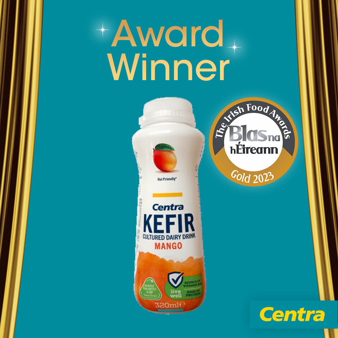 WINNER! Centra Mango Kefir supplied by @ClonaDairy from West Cork wins GOLD at #Blas2023 Congratulations to all the team 👏 @BlasNahEireann #SuperValu #Irish #Cork #WestCork