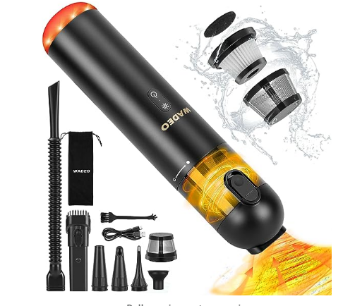 21st_house's tweet photo. WADEO 14000PA Handheld Vacuum Cleaner with Ultra Strong Suction, Upgraded Car Vacuum Cleaner with LED&amp;SOS Light, 6-in-1 Mini Metal Vacuum Cleaner, Air Blower, Dust Buster for Car,Pet,Home 
https://t.co/tktd6vKdcC https://t.co/oESZVQPxIm