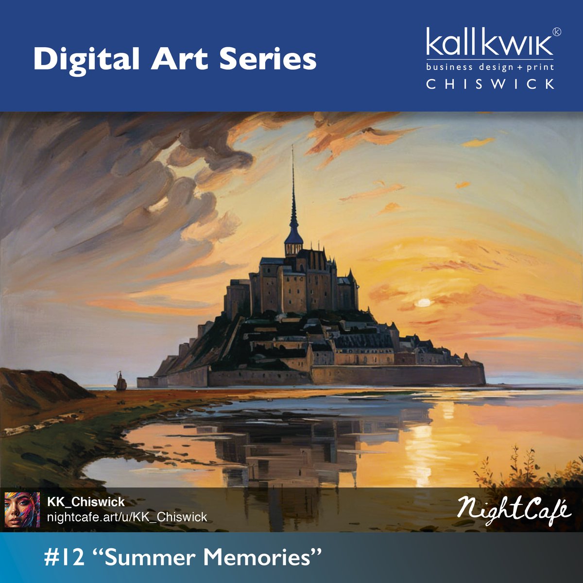 -
The 12th of some digital artworks inspired by the world of design &amp; print.
Sometimes very random or wacky.

No 12: “Summer Memories”

created on the NightCafe site.
<a href="/nightcafestudio/">NightCafe Studio</a>

#Chiswick #printing #posters #bannerdesign #pullups #outdoordesign #outdoorbanner