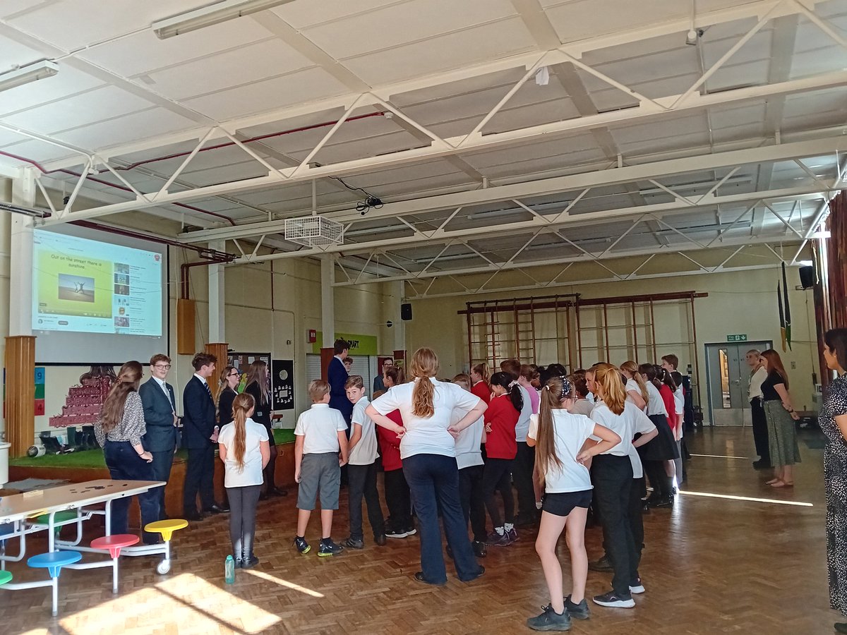 Wonderful to welcome students from The King's School to develop singing skills with our Year6s