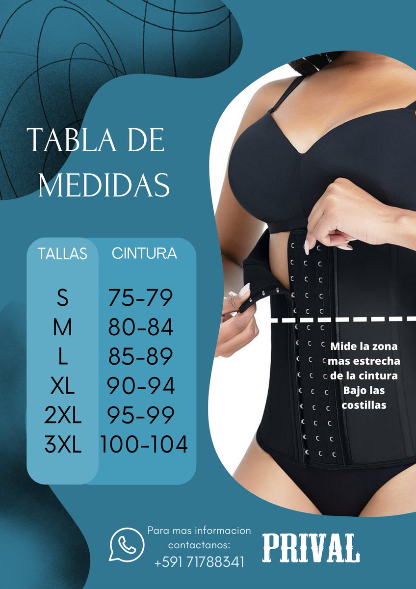 Fajas_PRIVAL's tweet photo. Tallas y medidas disponibles en PRIVAL✨🤗❤❤❤

No importa tus medidas mientras te sientas cómoda https://t.co/3e8d3wFEqe