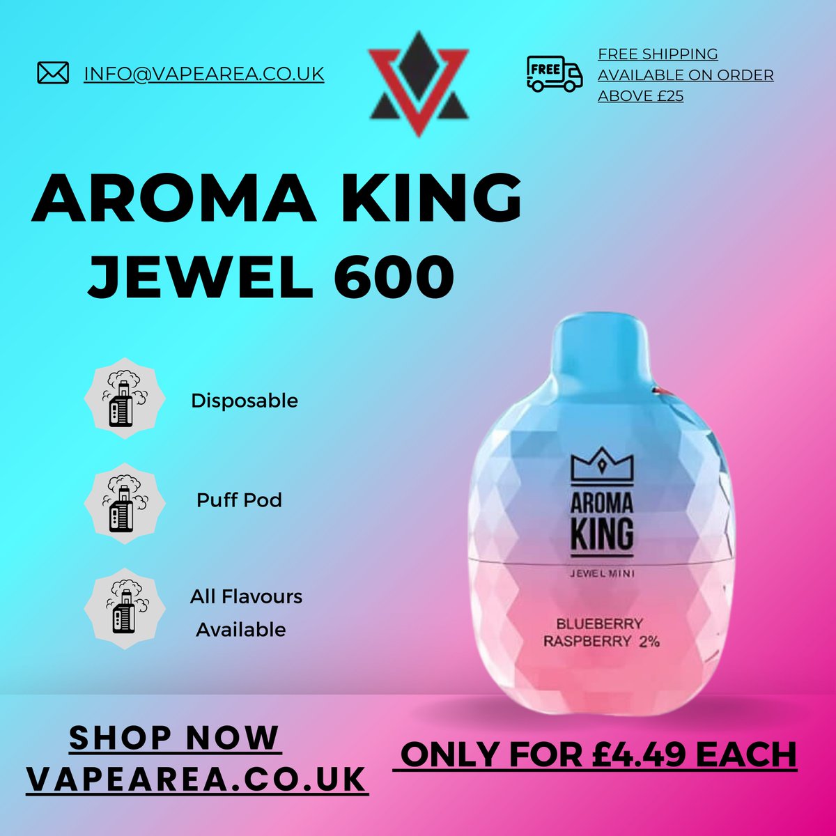 Aroma King Jewel Mini 600 Puff Disposable Pod Puff Bar Device
All Flavours Available on Vapearea.co.uk
#vapepodsystem #vapeonlineshop #vapeshopuk #vapeshopnearme #vapeeurope #vapepromoter #vapers #vapersofinstagram #vapeworldwide #vapingislife #vapepromo #vapestore