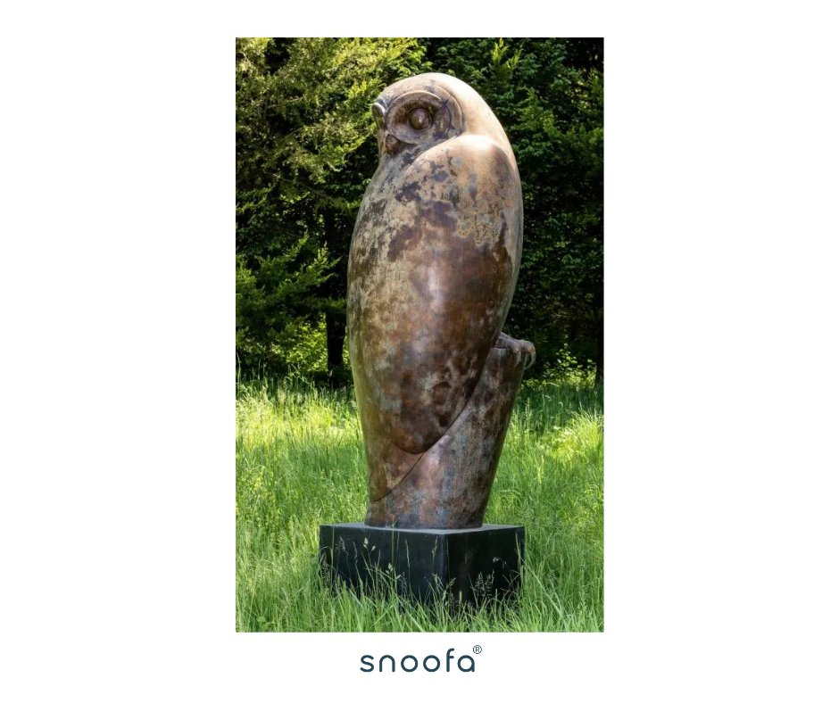 This monumental bronze tawny owl, signed Dashwood - sold for £62,000 at  @summers_place_auctions
The live sale was powered by @snoofasoftware.
snoofa.com

#bronzesculpture #owlsculpture #auction #gardenstatuary #dashwoodstudio