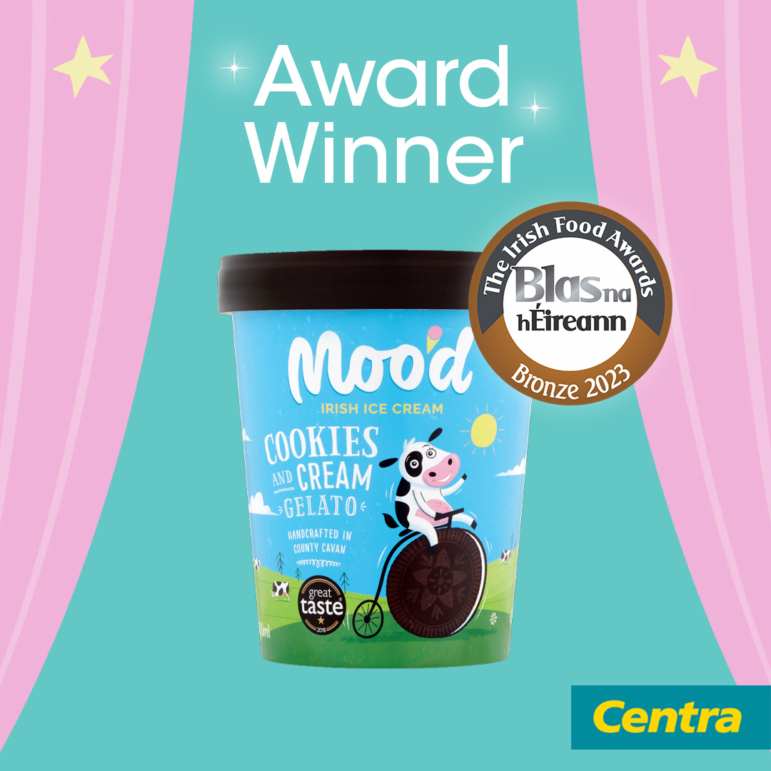 Centra Ireland (@centrairl) on Twitter photo A fantastic win🤩 Moo'd Irish Ice Cream takes home bronze for their Cookies & Cream Gelato supplied by Ice Cream Treats LTD. Congratulations to all the team involved ✨👏 <a href="/BlasNahEireann/">Blas na hÉireann</a> #Blas2023 #IceCream #Irish #Ireland A fantastic win🤩 Moo'd Irish Ice Cream takes home bronze for their Cookies & Cream Gelato supplied by Ice Cream Treats LTD. Congratulations to all the team involved ✨👏 <a href="/BlasNahEireann/">Blas na hÉireann</a> #Blas2023 #IceCream #Irish #Ireland