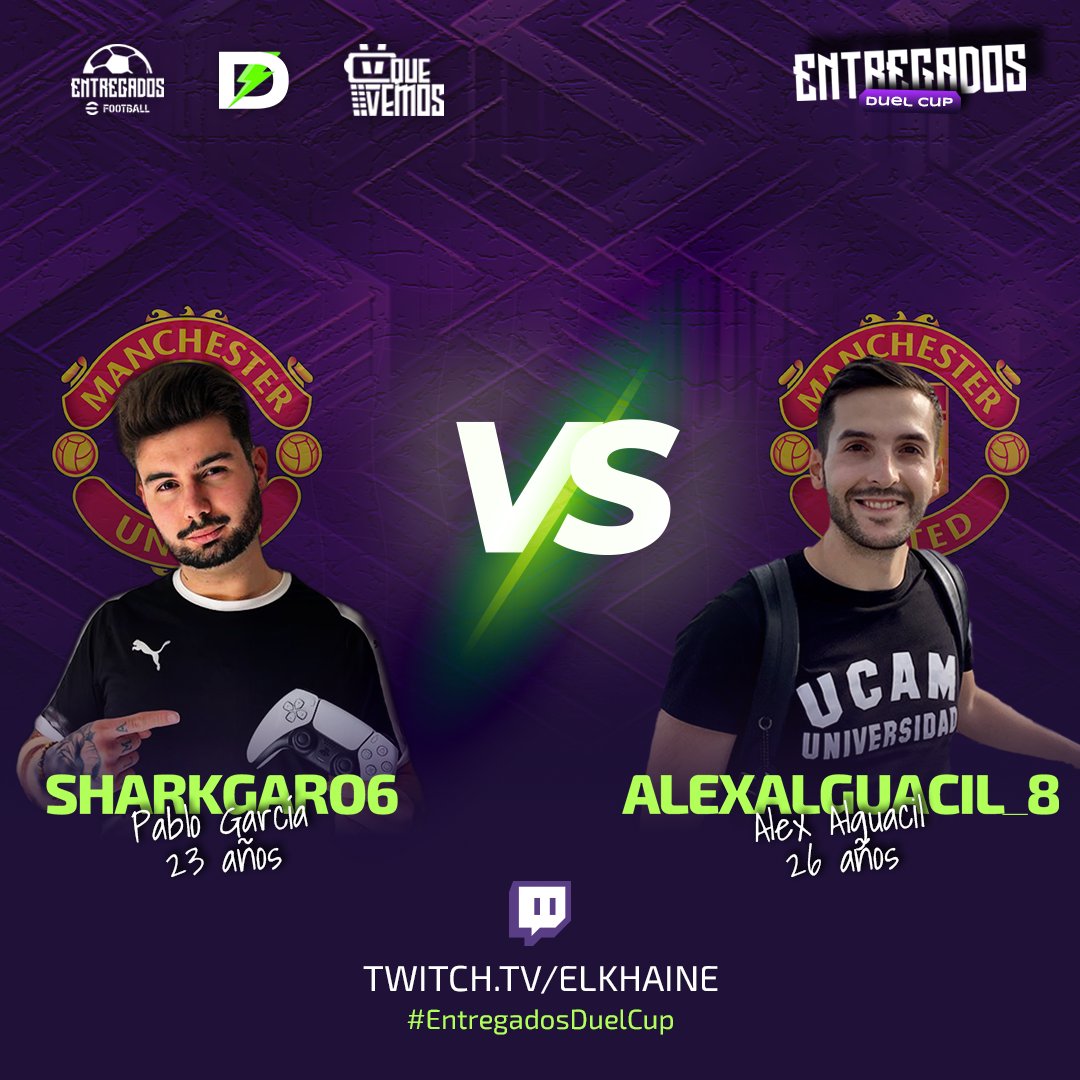 ¿Preparado para el siguiente?  👀🙌

En la #EntregadosDuelCup el séptimo enfrentamiento presenta a <a href="/SharkGar06/">Pablo</a> vs <a href="/AlexAlguacil8/">Alex Alguacil</a>. 

Estos expertos están listos para jugársela con todo. ¿Quién se llevará la gloria? 

¡Sigue la acción y descúbrelo! 🔥