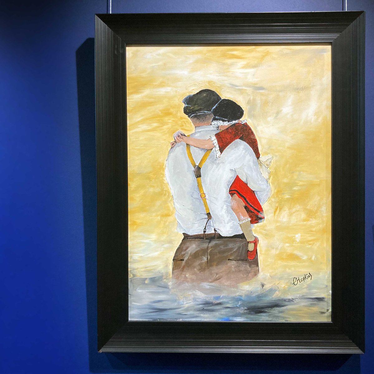 Daddy’s Girl | Charlene Hopkins 

Acrylic on canvas

A heart warming and evocative painting of a little welsh girl and her Daddy embracing before bedtime, after a long and tiring day

#wales #welsh #cardiff #celf #cymru