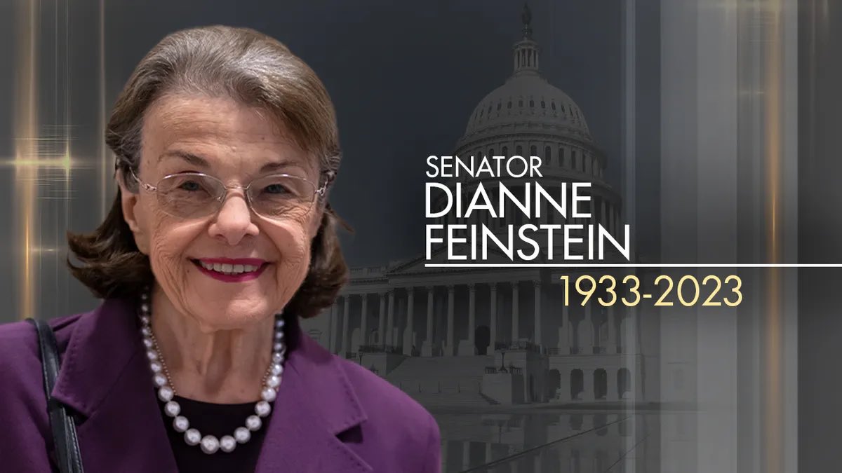 Sen. Dianne Feinstein, a trailblazer in U.S. politics and the longest-serving woman in the Senate, dies at age 90. Rest in peace, Senator.✊ #DianneFeinstein #WomenEmpowerment