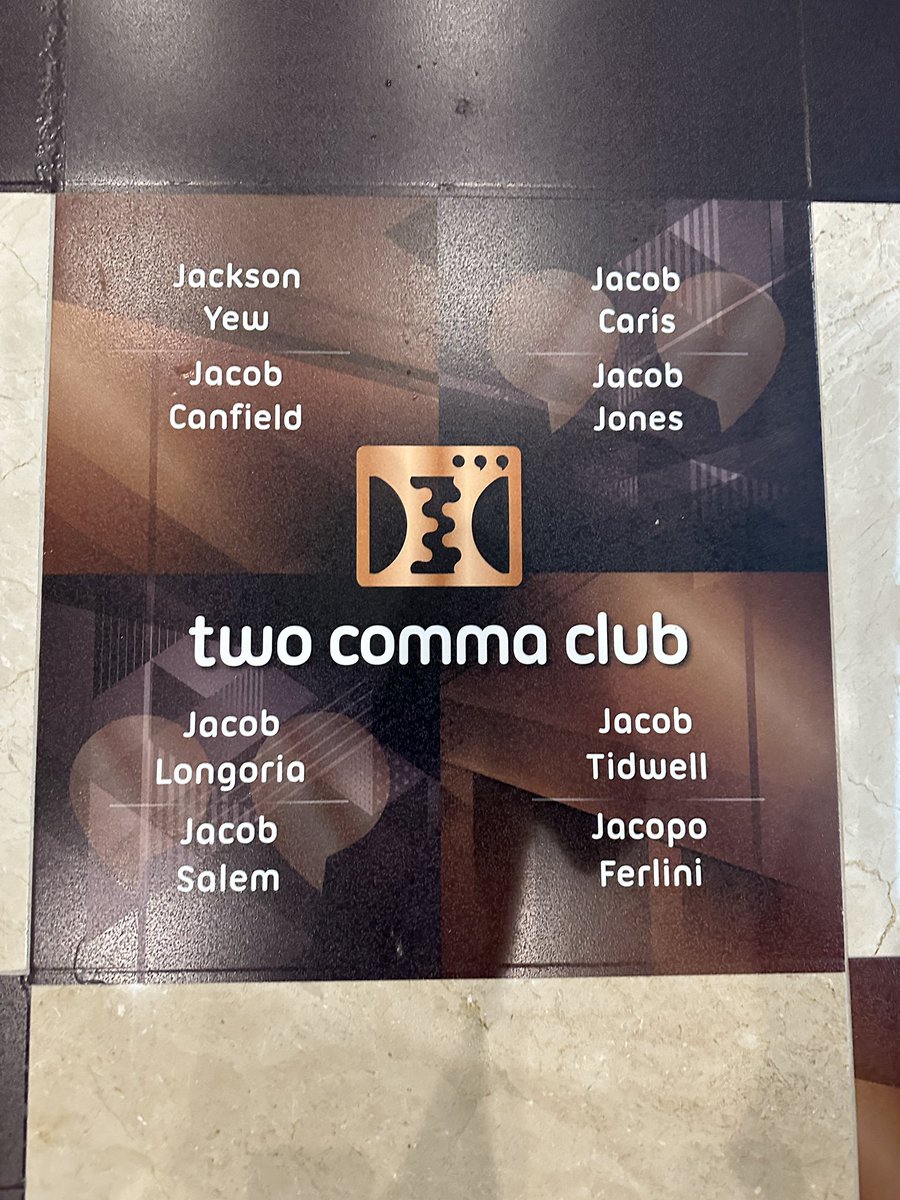 itsjakelongoria's tweet photo. Incredibly humbled and grateful for this experience. Also, we need more Jacobs in this Two Comma Club.
#fhl2023 #clickfunnels #twocommaclub https://t.co/379GvBlCeP