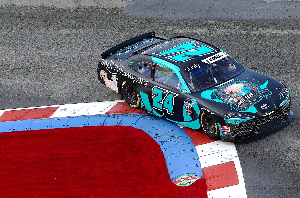 connormosack's tweet photo. It’s an honor to have @sherrystrongoc on board of our @team_shr26 GR Supra next weekend at the ROVAL to honor Sherry Pollex’s legacy in our sport and women’s health worldwide. To donate to the Sherry Strong Foundation, please visit https://t.co/zAmmhNcFg7. #SherryStrong https://t.co/pAR5GO0GDj