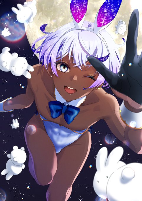 お月見🐰間に合った! 