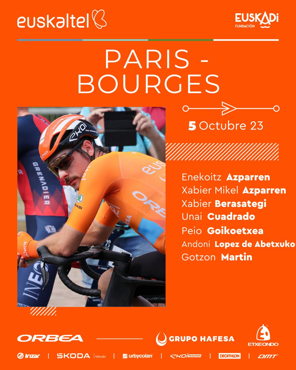 euskaltelteam's tweet photo. 🧡 #EuskaltelEuskadi #TDV23 #BincheChimayBinche #ParisBourges

👊 3 clásicas para poner el broche a 2023.

🗣️ @pellomutillo: "Tenemos un bloque competitivo para las tres. Queremos acabar bien y con buen sabor de boca la temporada".

🗞️ Previa: https://t.co/QM18ggt9BZ https://t.co/odeIIXRHji