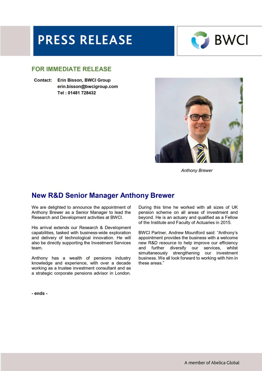 BWCI welcomes Anthony Brewer to the team