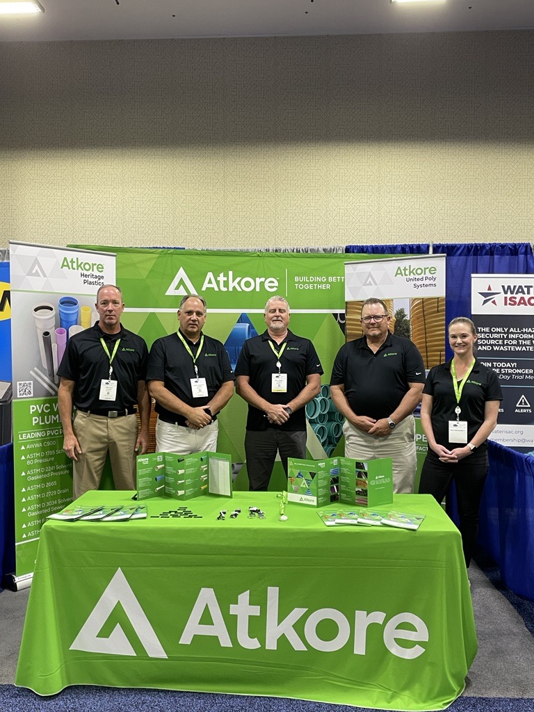 The Atkore team enjoyed discussing water and pressure pipe at the 2023 NRWA WaterPro Conference! 
#buildingbettertogetherr #WaterPro2023 #PVC #HDPE