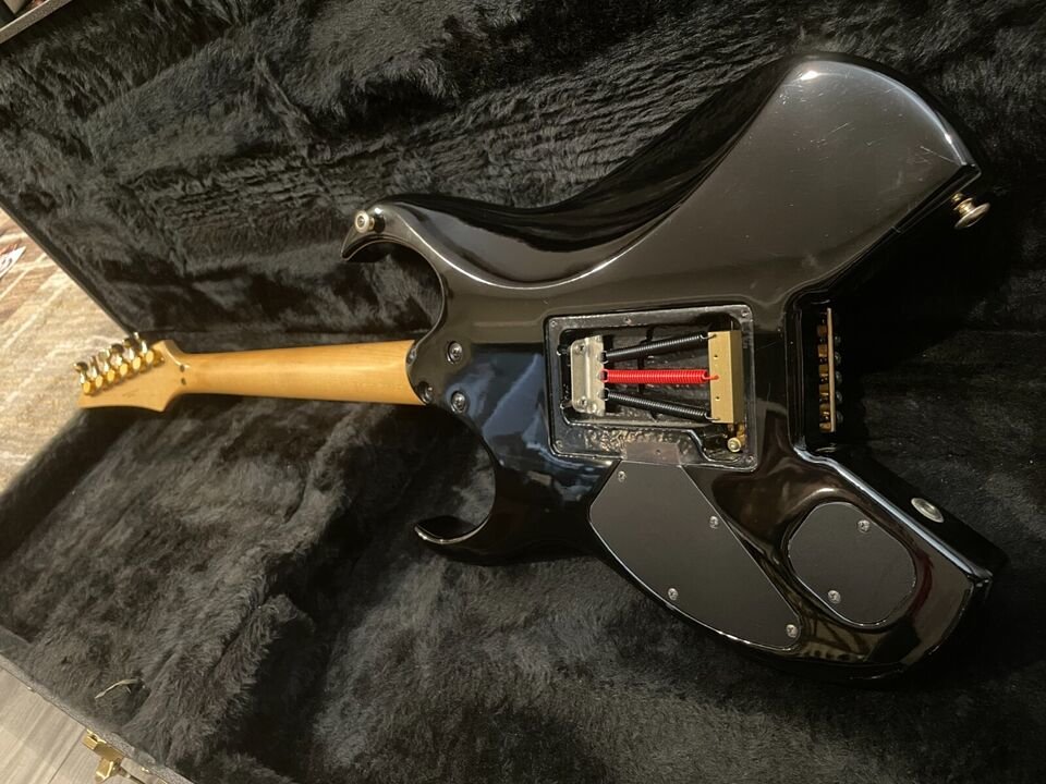 ShredRGuitarist's tweet photo. Ibanez Voyager RBM Reb Beach Signature Model Black &amp; Gold w/EMGs on eBay now:

https://t.co/g2l1mBrzp5

#Ibanez #Voyager #RebBeach https://t.co/HwlE35wryM